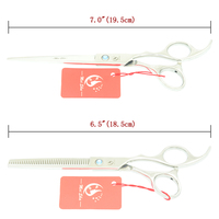 Meisha 8 cal profesjonalne Pet Dog Grooming nożyczki nożyce japonia 440c Puppy zwierzęta fryzjerstwo stylizacja nożyczki HB0209 6